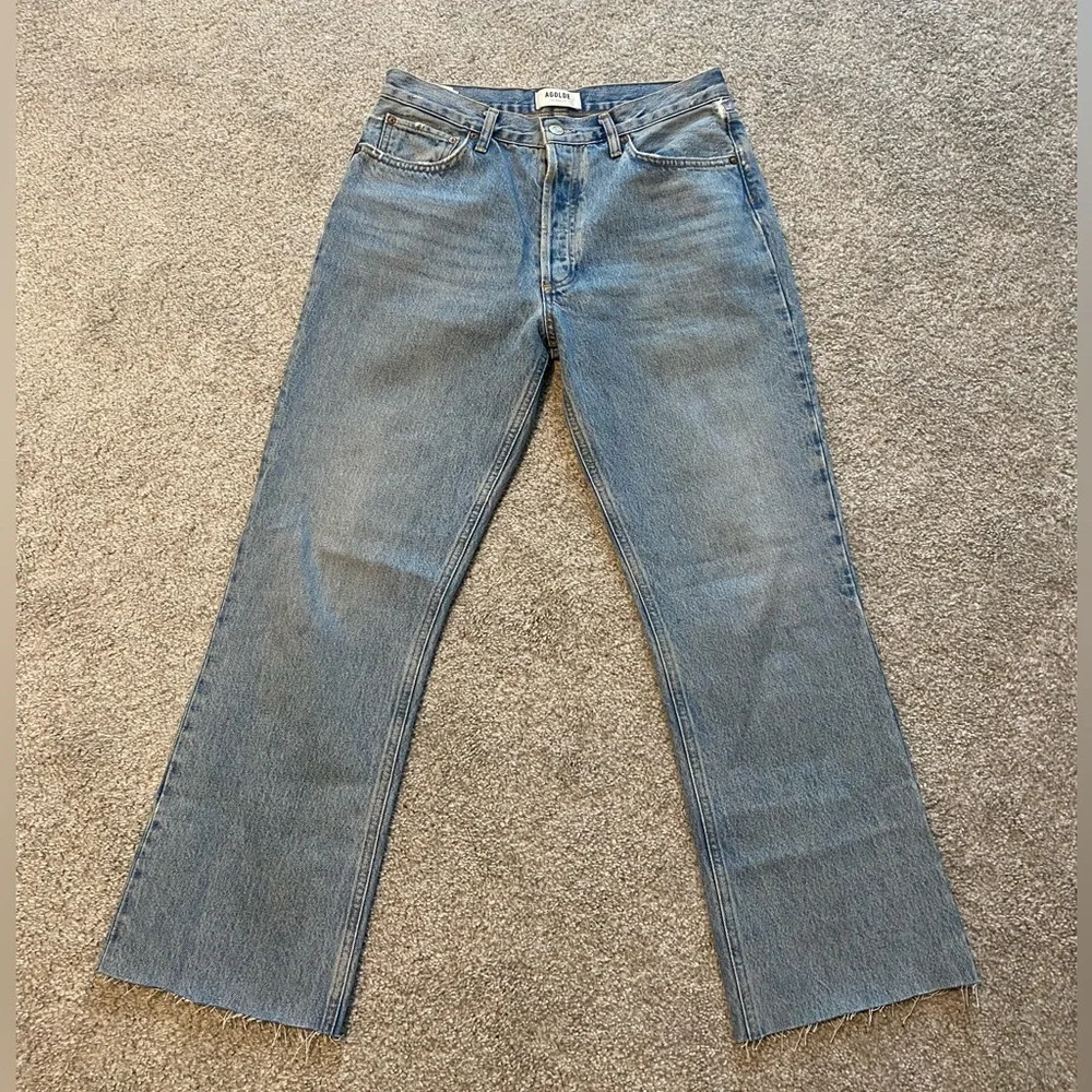 AGOLDE Relaxed Boot Cut Jeans Raw Hem - Picture 2 of 8